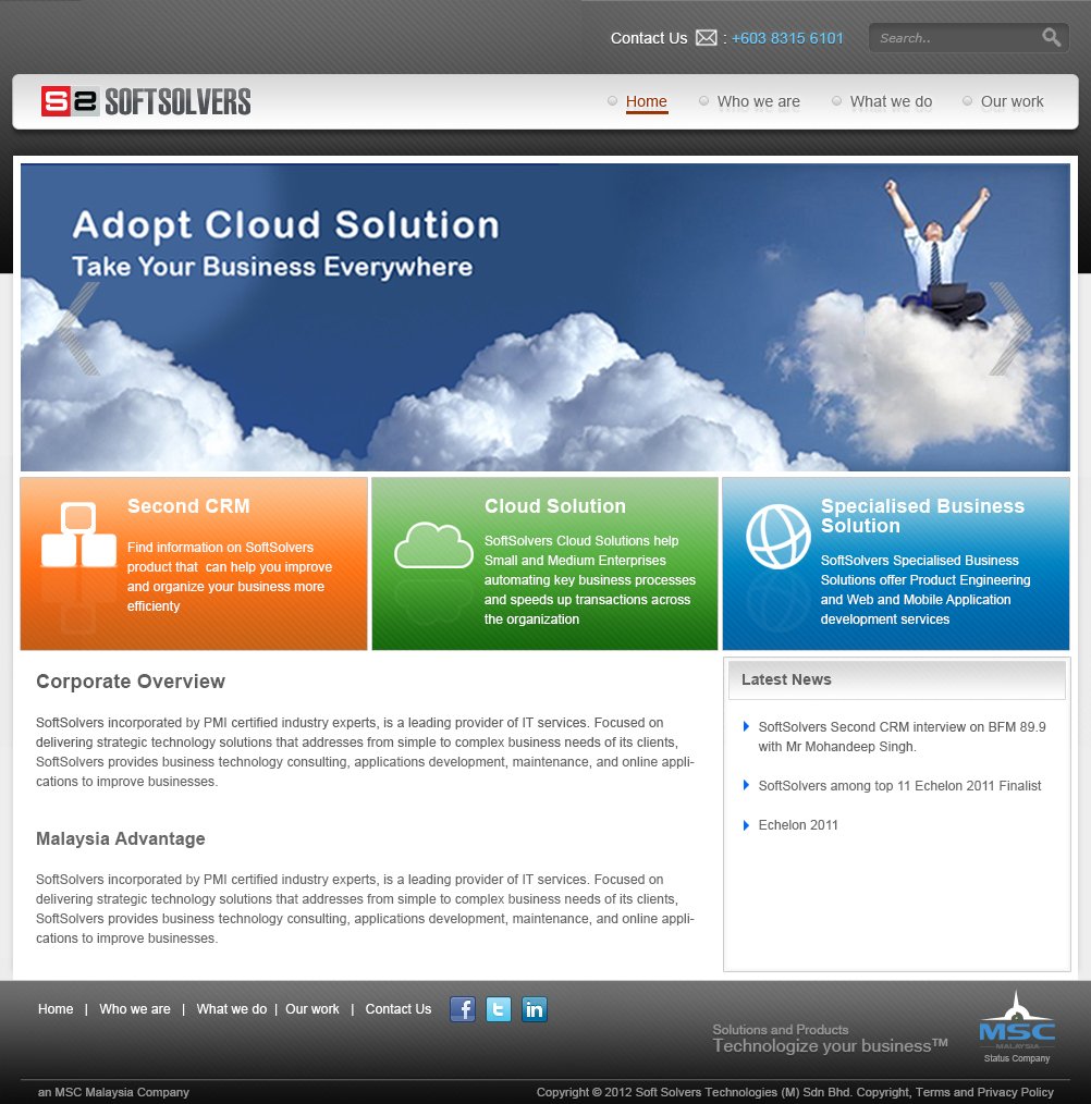 Softsolvers – Business Website